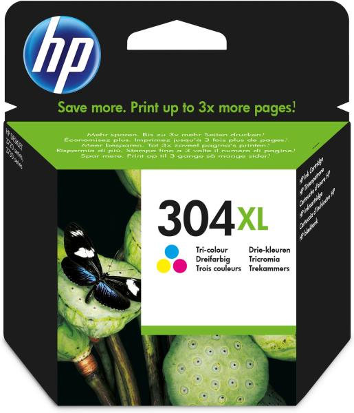 HP 304XL TriColor Cyan Magenta Gelb Original Tintenpatrone – Hohe Reichweite N9K07AE